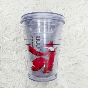 Starbucks Red Fox Clear Tumbler 12oz Cold Cup